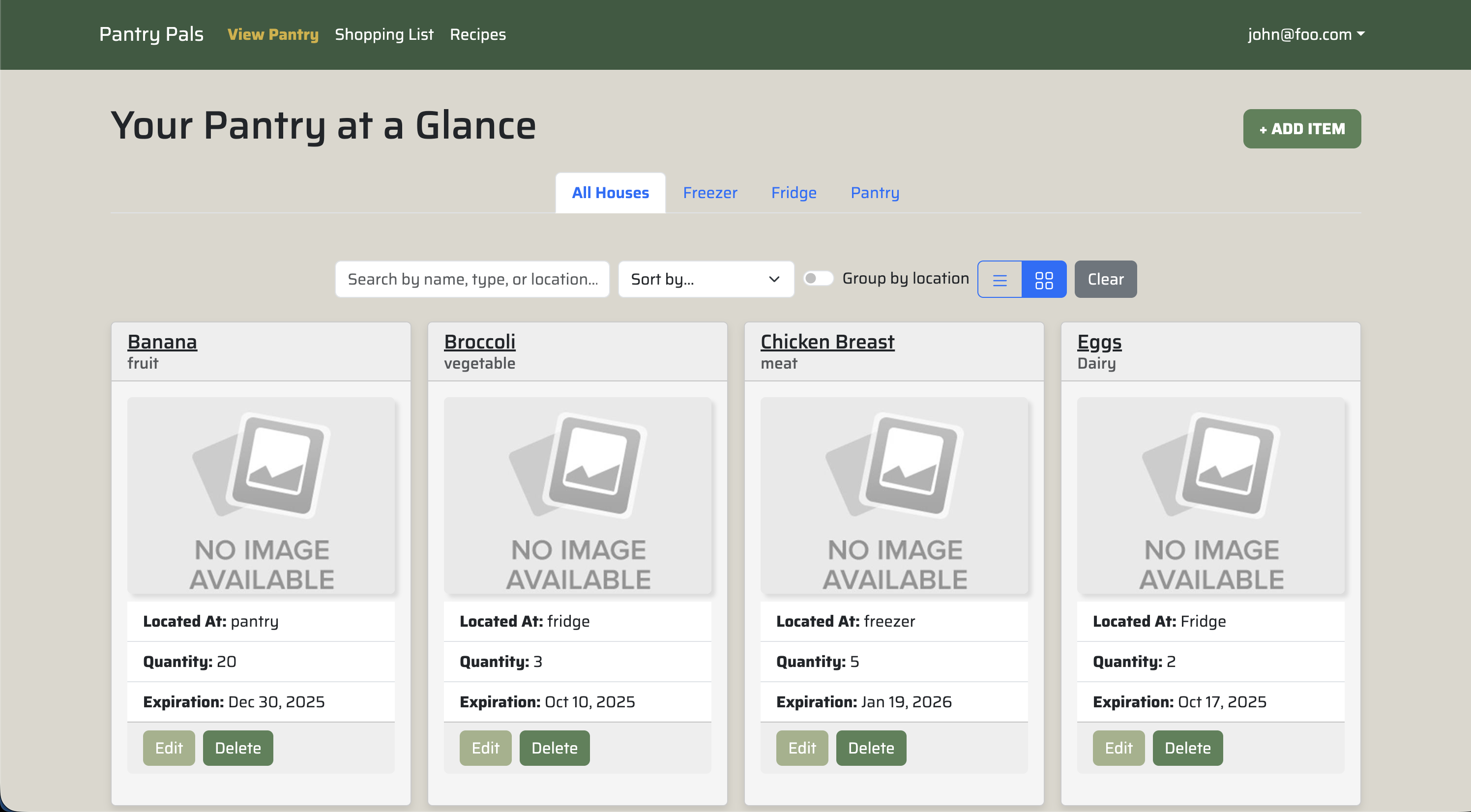 M3 Pantry Page Cards