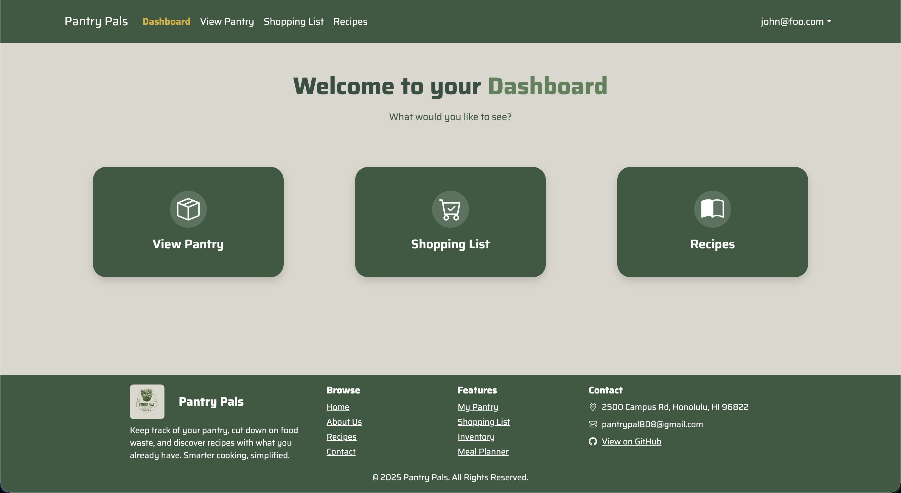 M4 Dashboard Page