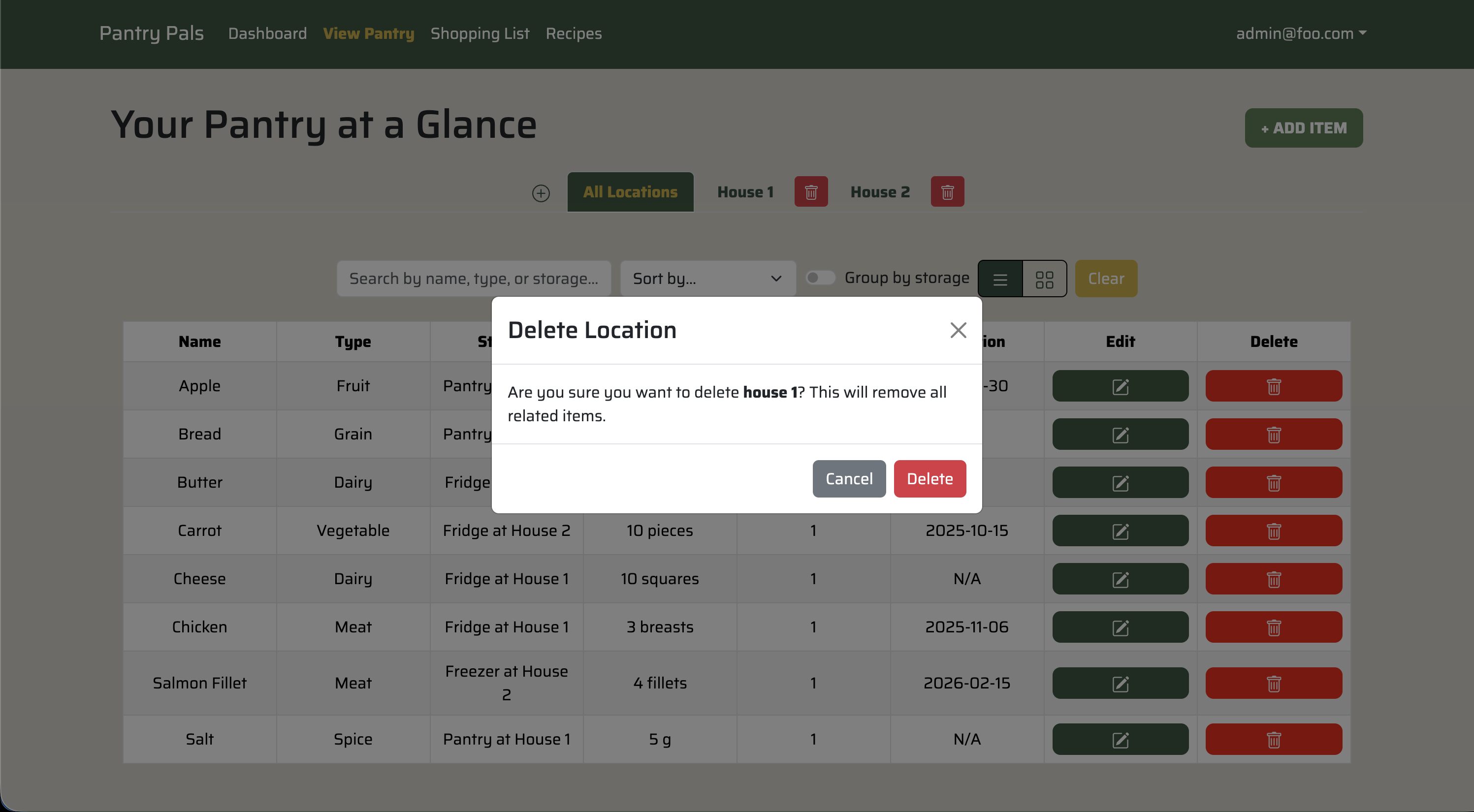 M5 Delete Location Modal