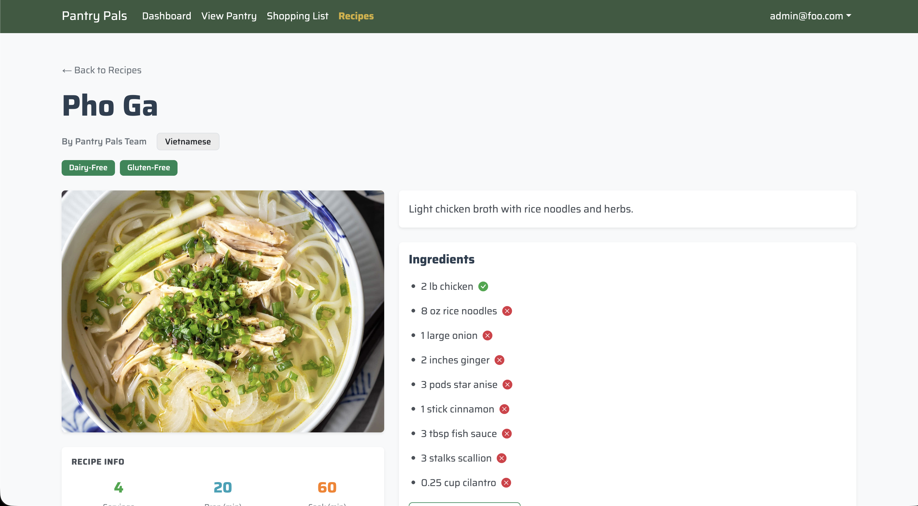 M7 Recipes Page